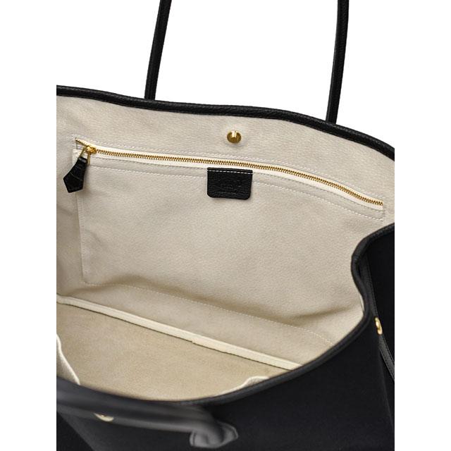 CISEI【チセイ/シセイ】別注トートバッグ 946 BG LD NERO/NERO キャンバス レザー クレイジーパターン ブラック×ブラック | Cisei | 04