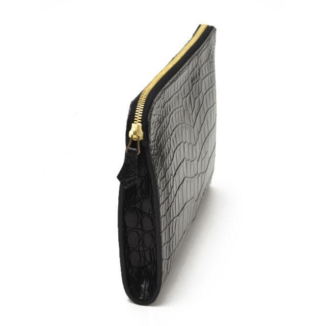 CISEI【チセイ/シセイ】CROCODILE clutch bag BLACK (クロコダイル  クラッチバッグ ブラック)｜cinqueclassico｜02