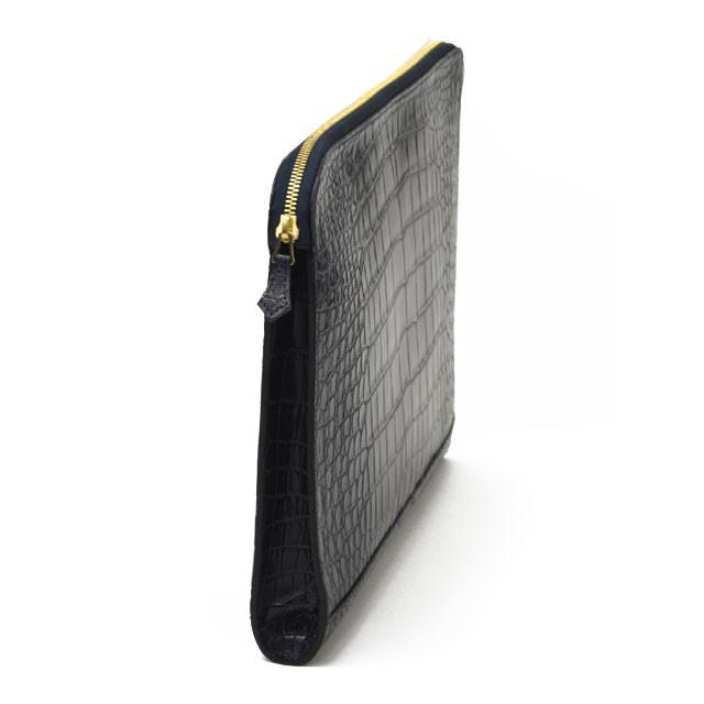 CISEI【チセイ/シセイ】CROCODILE document Case NAVY (クロコダイル  ドキュメントケース ネイビー) | Cisei | 01