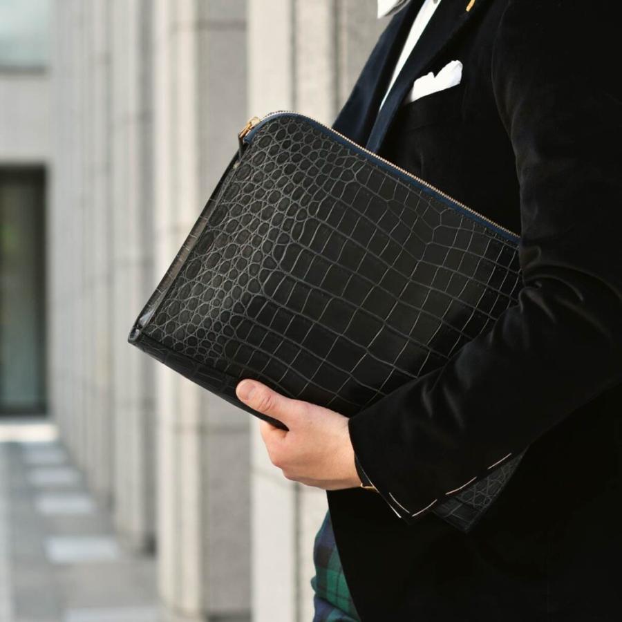 CISEI【チセイ/シセイ】CROCODILE document Case NAVY (クロコダイル  ドキュメントケース ネイビー) | Cisei | 05
