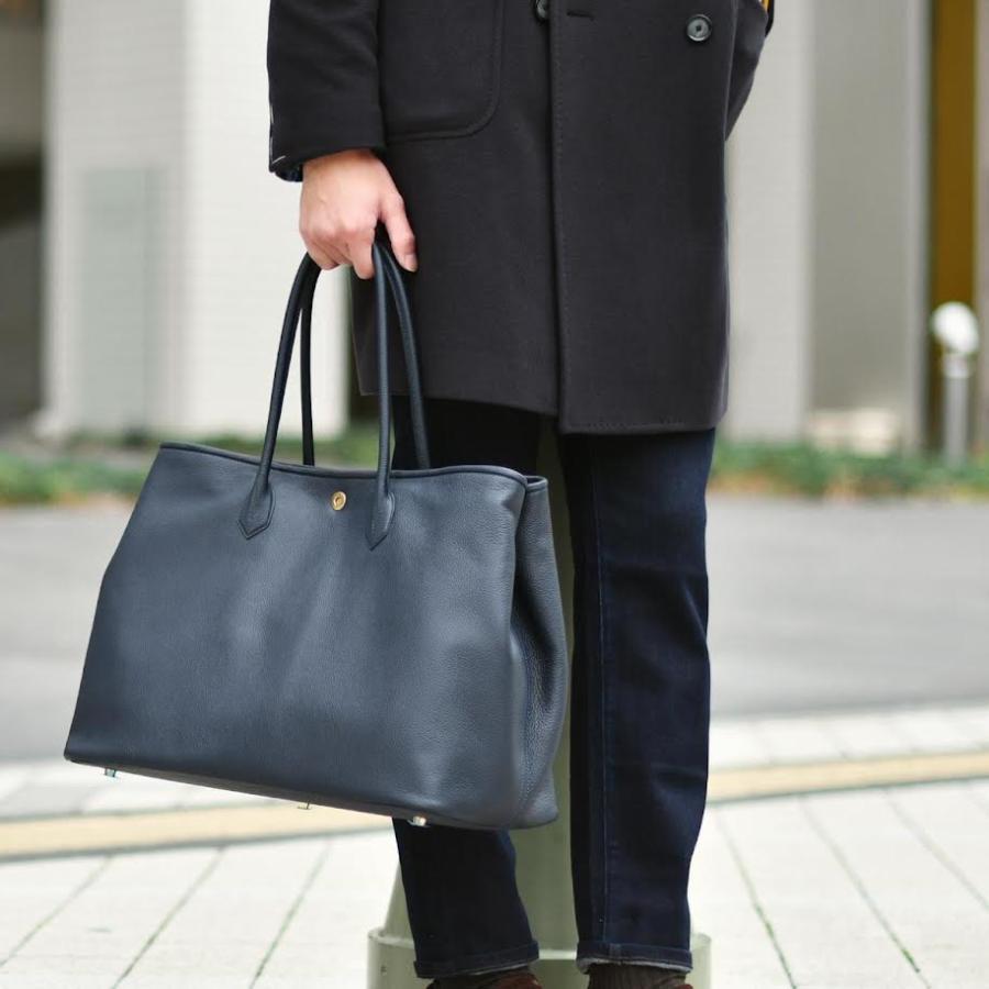 【ポイント5倍】CISEI【チセイ/シセイ】トートバッグ Tote bag 941 LINDOS NAVY シボ革 ネイビー | Cisei | 09