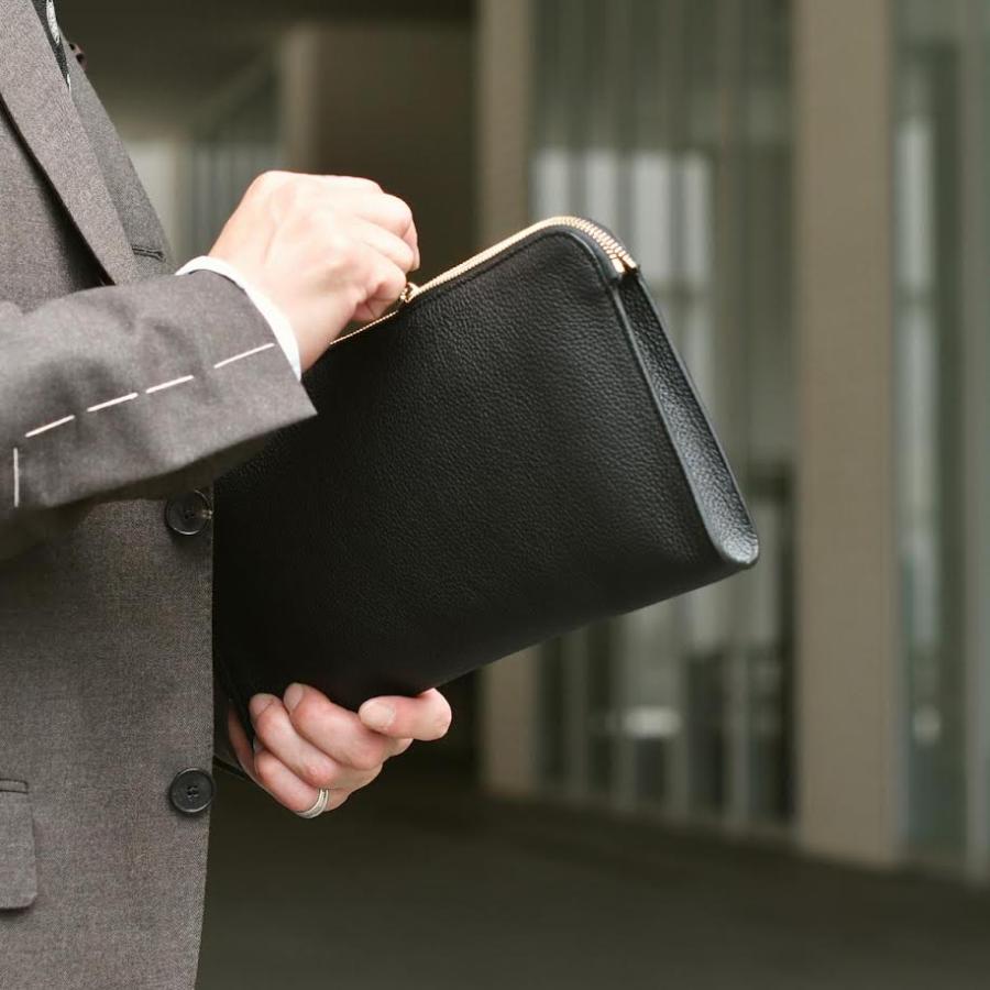 【ポイント5倍】CISEI【チセイ/シセイ】934B LD NERO シボ革  クラッチバッグ ブラック | Cisei | 08