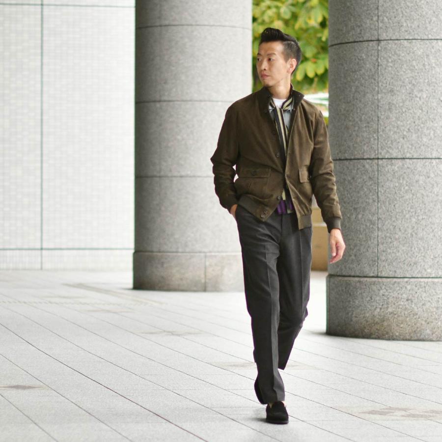 【ポイント5倍】DEVORE Incipit【デヴォレ インチピット】ワンプリーツイージーパンツ DVR15 U7016 214 ストレッチ ポリエステル グレー | INCIPIT | 07