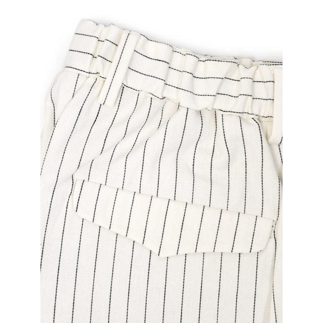 【ポイント5倍】DEVORE Incipit【デヴォレインチピット】ワンプリーツイージーパンツ DVR15 F1070 コットン ピンストライプ ホワイト×ブラック | INCIPIT | 05