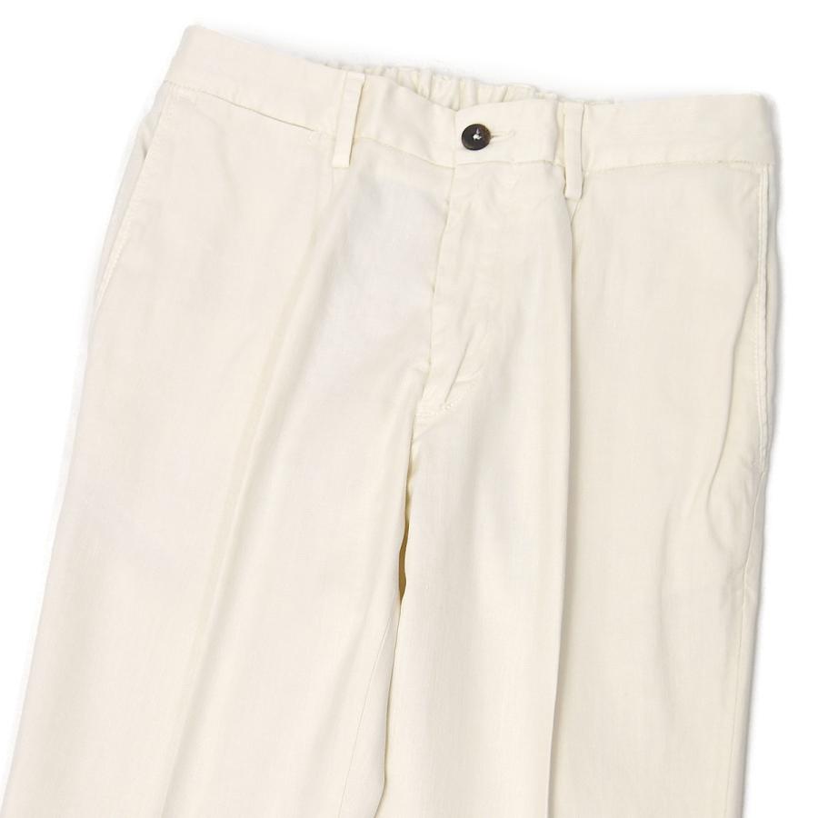 DEVORE Incipit【デヴォレインチピット】ワンプリーツイージーパンツ DVR15 TC106 リネン コットン ストレッチ オフホワイト | 