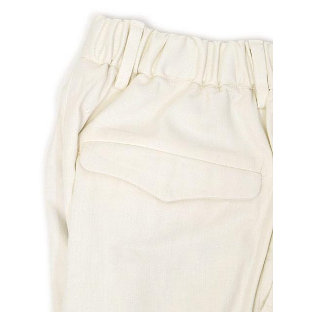 【18日 20時〜 P5倍】DEVORE Incipit【デヴォレインチピット】ワンプリーツイージーパンツ DVR15 TC106 リネン コットン ストレッチ オフホワイト |  | 05