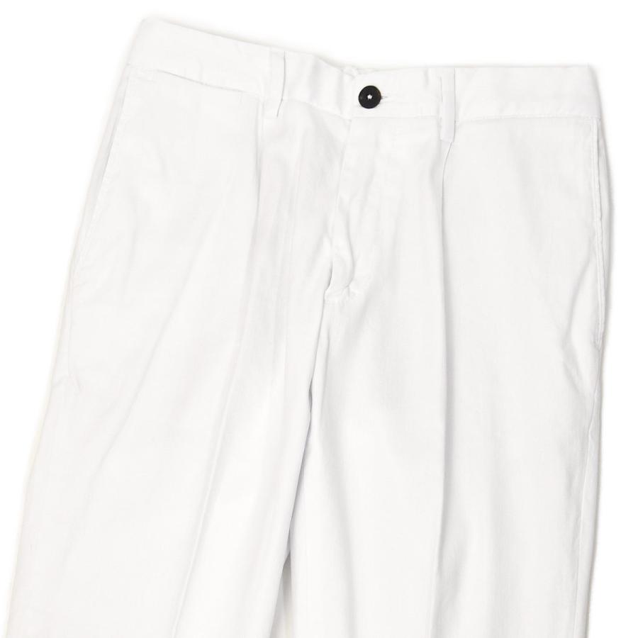 DEVORE Incipit【デヴォレインチピット】ワンプリーツイージーパンツ DVR15 TC100 リネン コットン ストレッチ ホワイト | 