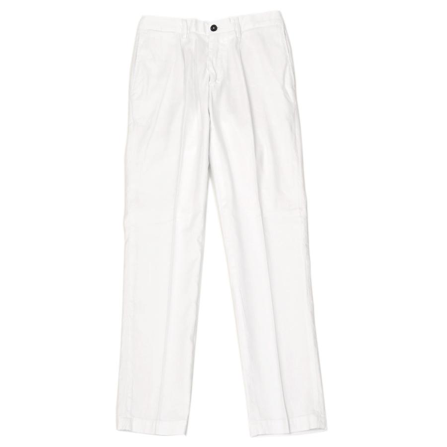 DEVORE Incipit【デヴォレインチピット】ワンプリーツイージーパンツ DVR15 TC100 リネン コットン ストレッチ ホワイト |  | 01