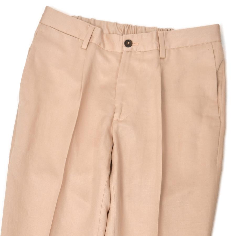 DEVORE Incipit【デヴォレインチピット】ワンプリーツイージーパンツ DVR15 G1037 1056 テンセル リネン ピンクベージュ | 