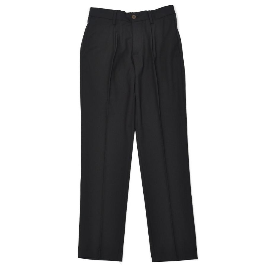 DEVORE Incipit【デヴォレインチピット】ワンプリーツイージーパンツ DVR15 W2007 0001 テクノウール ウール ポリエステル ストレッチ ブラック |  | 01