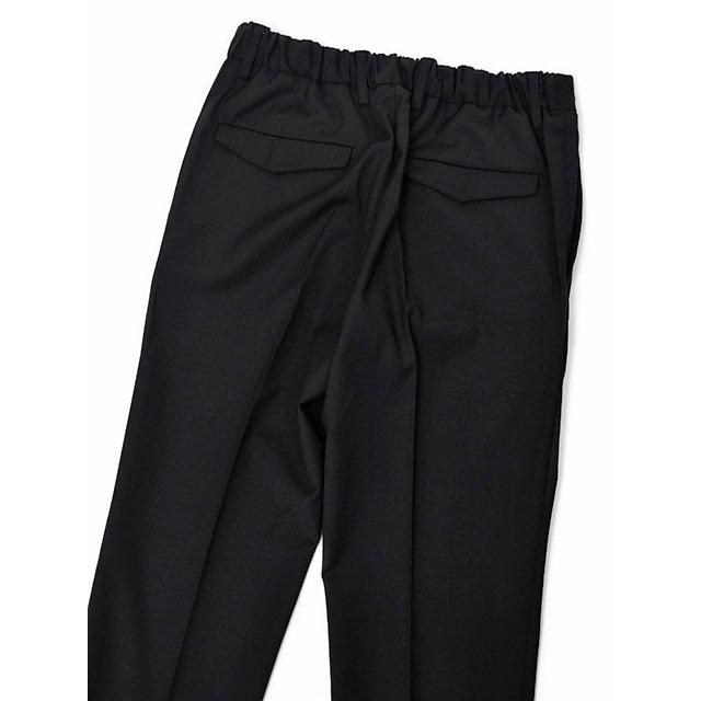 DEVORE Incipit【デヴォレインチピット】ワンプリーツイージーパンツ DVR15 W2007 0001 テクノウール ウール ポリエステル ストレッチ ブラック |  | 03