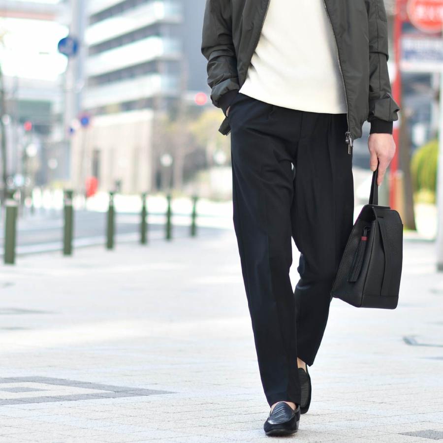 DEVORE Incipit【デヴォレインチピット】ワンプリーツイージーパンツ DVR15 W2007 テクノウール ウール ポリエステル ストレッチ ブラック | INCIPIT | 06