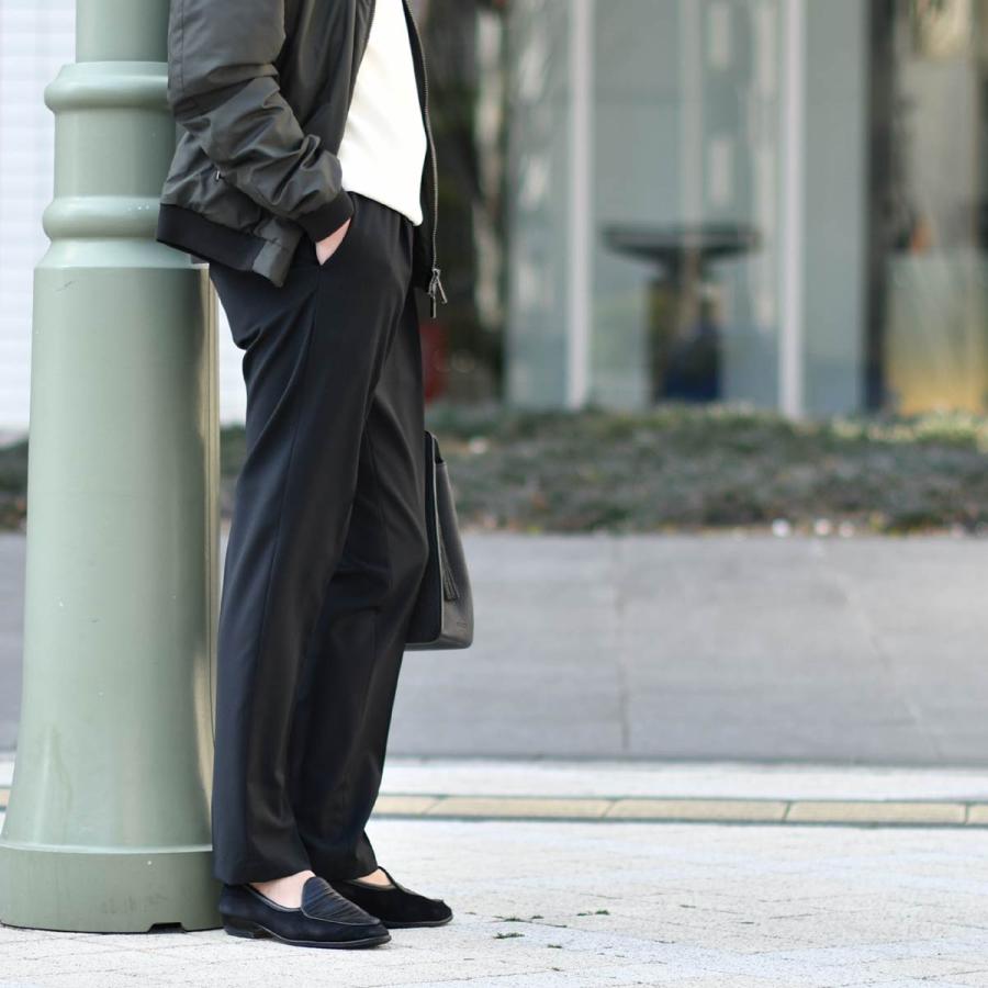 DEVORE Incipit【デヴォレインチピット】ワンプリーツイージーパンツ DVR15 W2007 テクノウール ウール ポリエステル ストレッチ ブラック | INCIPIT | 08