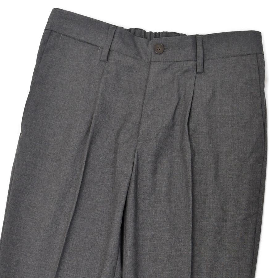 DEVORE Incipit【デヴォレインチピット】ワンプリーツイージーパンツ DVR15 W2007 0205 テクノウール ウール ポリエステル ストレッチ グレー | 