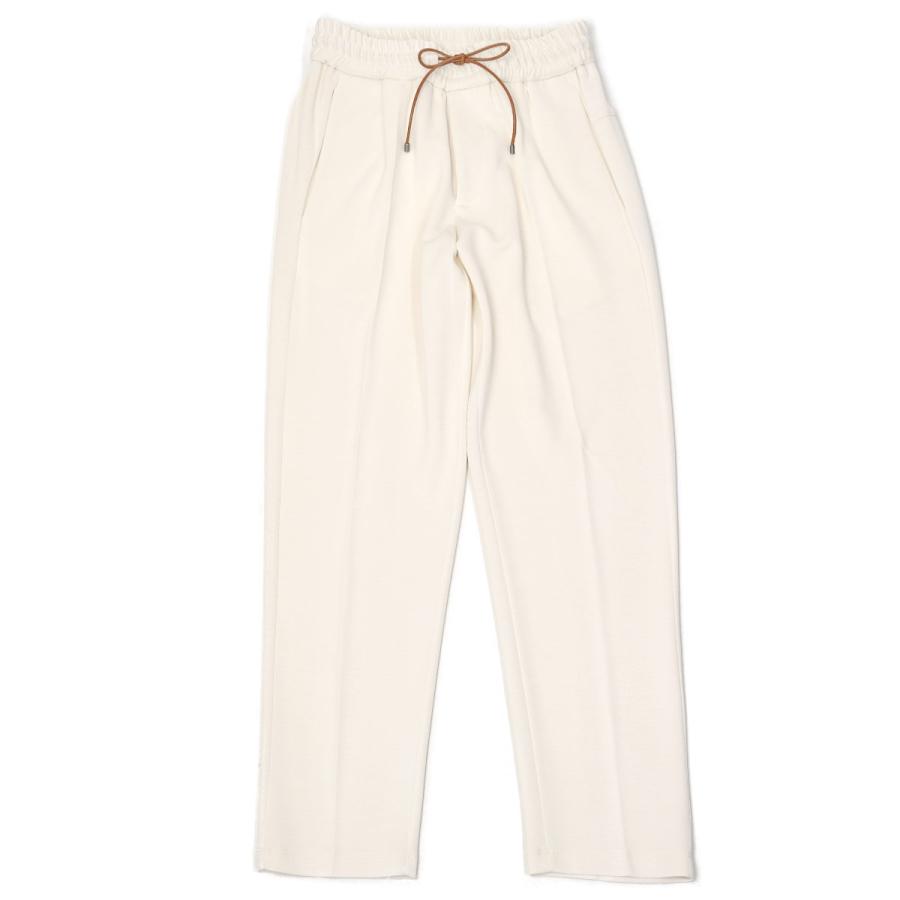 DEVORE Incipit【デヴォレインチピット】イージーパンツ DVR48 M6067 0106 シルキージャージ ビスコース ポリエステル ストレッチ ホワイト |  | 01