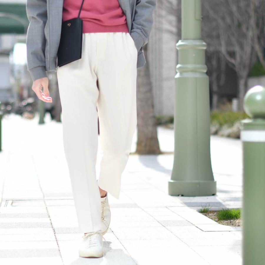 DEVORE Incipit【デヴォレインチピット】イージーパンツ DVR48 M6067 0106 シルキージャージ ビスコース ポリエステル ストレッチ ホワイト |  | 06