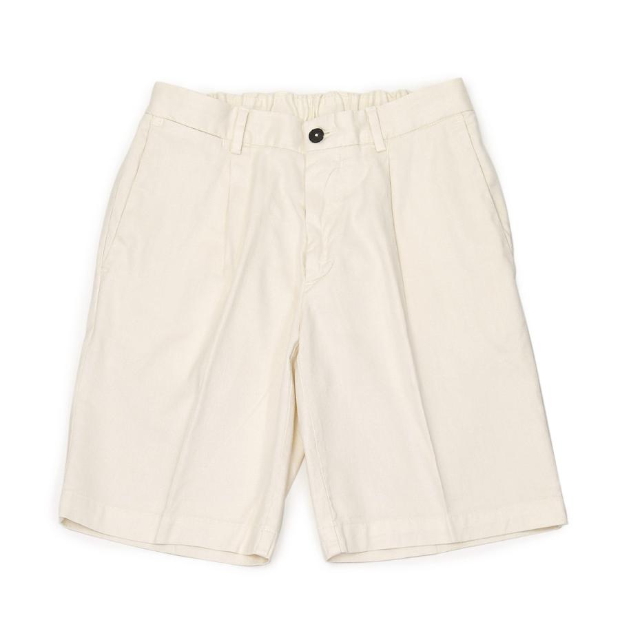 DEVORE Incipit【デヴォレインチピット】ワンプリーツイージーパンツ D155C G049 106 リネン コットン ストレッチ オフホワイト | 