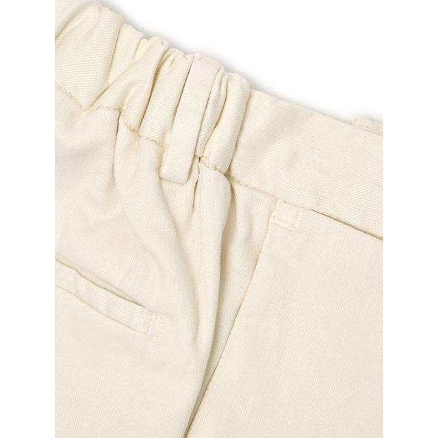 【FINAL SALE】DEVORE Incipit【デヴォレインチピット】ワンプリーツイージーショートパンツ D155C G049 リネン コットン ストレッチ オフホワイト |  | 04