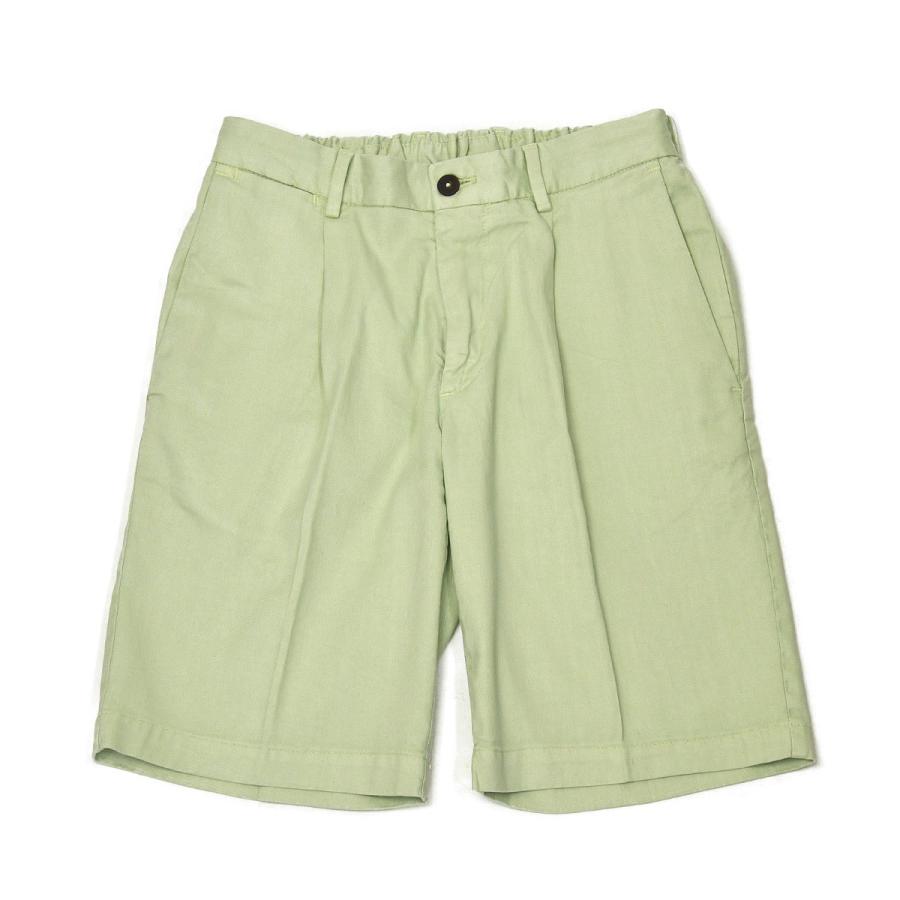 DEVORE Incipit【デヴォレインチピット】ワンプリーツイージーパンツ D155C G049 634リネン コットン ストレッチ ピスタチオ | 