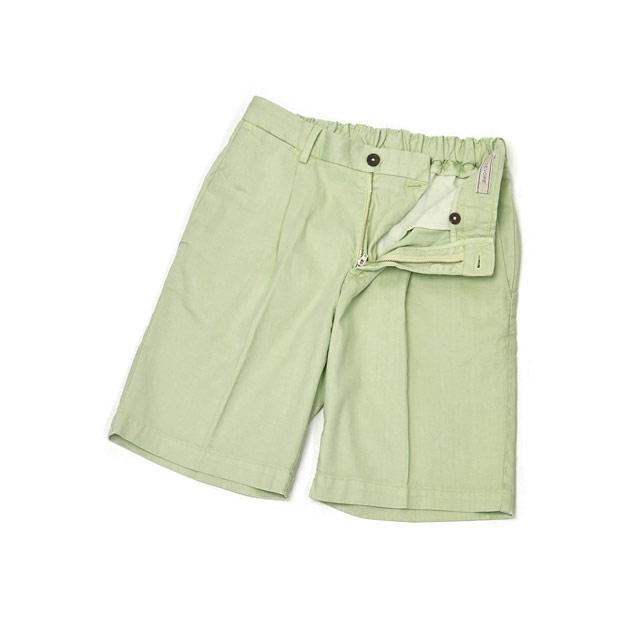 【ポイント5倍】DEVORE Incipit【デヴォレインチピット】ワンプリーツイージーパンツ D155C G049 634リネン コットン ストレッチ ピスタチオ |  | 01