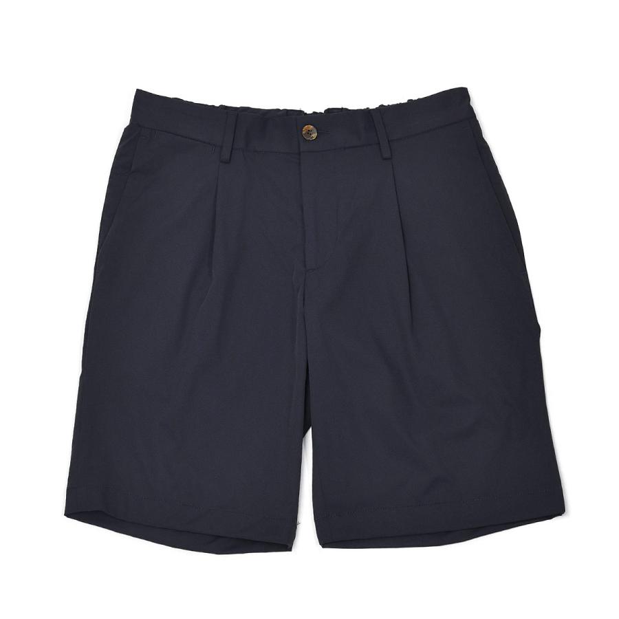 DEVORE Incipit【デヴォレ インチピット】ワンプリーツ イージーショーツ D155C 1000 325ナイロン ストレッチ ネイビー | 