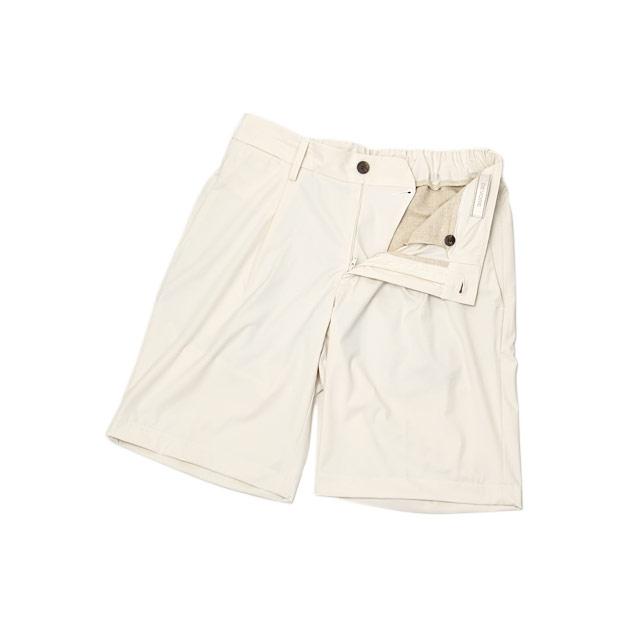 DEVORE Incipit【デヴォレ インチピット】ワンプリーツ イージーショーツ D155C 1000 114 ナイロン ストレッチ アイボリー |  | 01