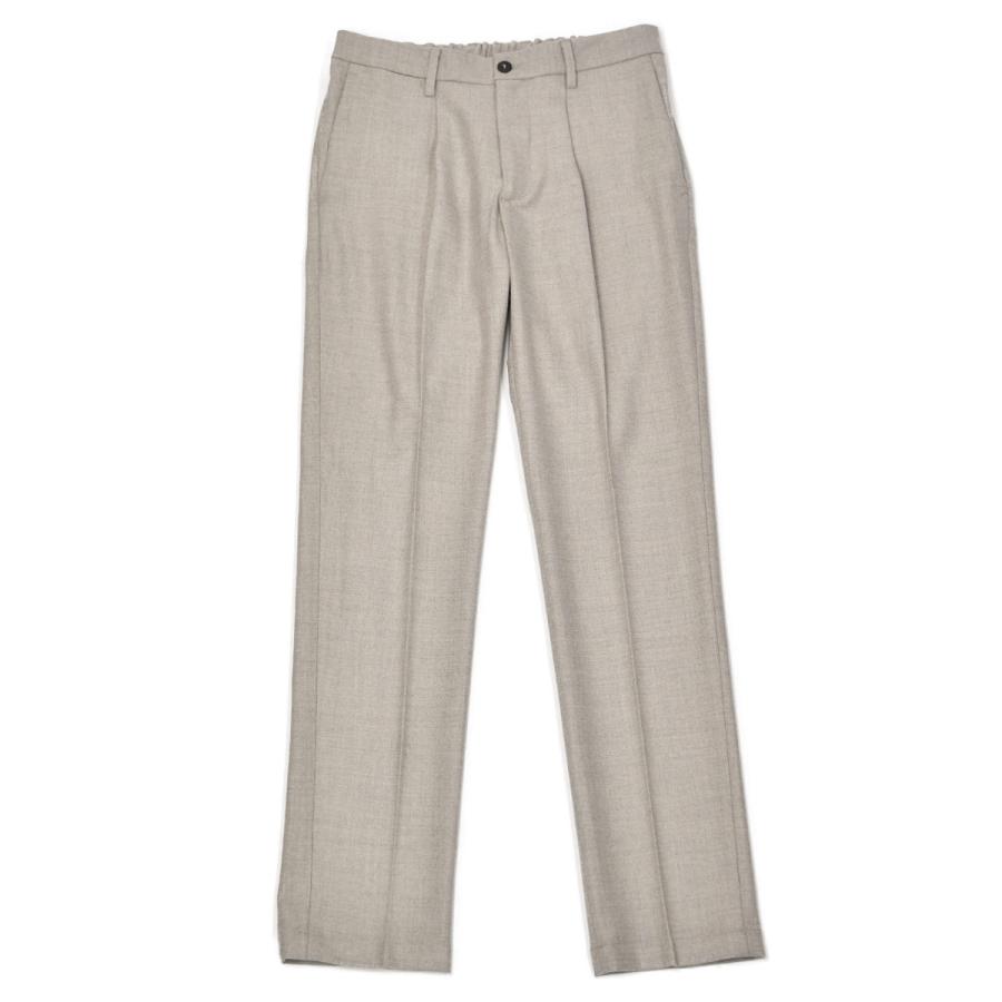 DEVORE Incipit【デヴォレ インチピット】ワンプリーツイージーパンツ DVR15 W2089 217 ロロピアーナ ストレッチ ウール グレイジュ | Loro Piana | 01