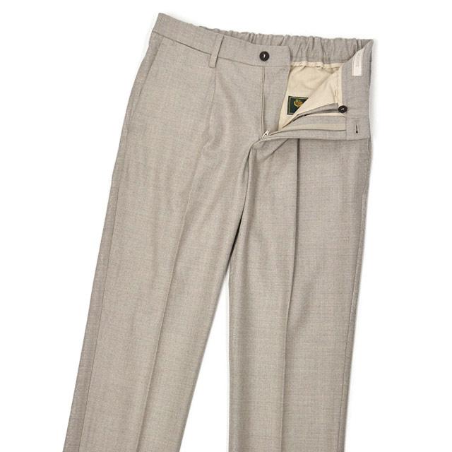 DEVORE Incipit【デヴォレ インチピット】ワンプリーツイージーパンツ DVR15 W2089 217 ロロピアーナ ストレッチ ウール グレイジュ |  | 02