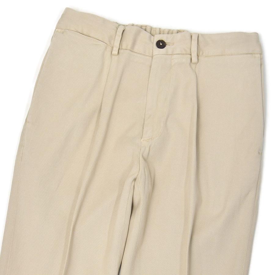 DEVORE Incipit【デヴォレ インチピット】ワンプリーツイージーパンツ DVR15 G046 581 ストレッチ テンセル コットン ツイル ベージュ | 