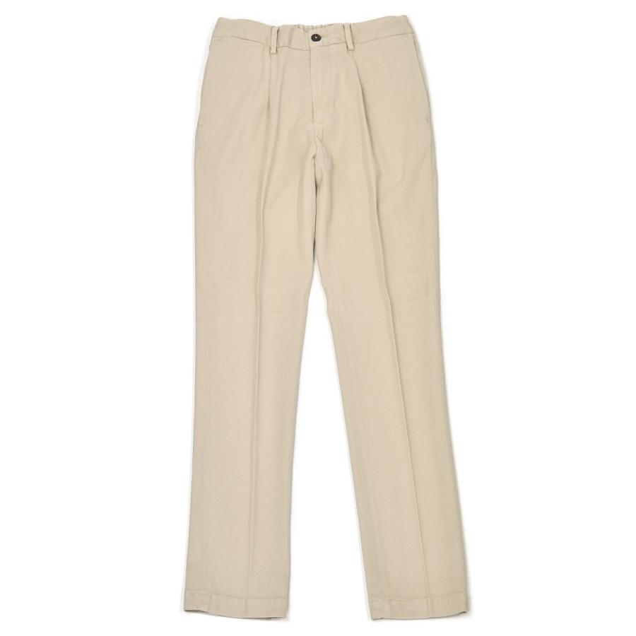 【18日 20時〜 P5倍】DEVORE Incipit【デヴォレ インチピット】ワンプリーツイージーパンツ DVR15 G046 581 ストレッチ テンセル コットン ツイル ベージュ |  | 01