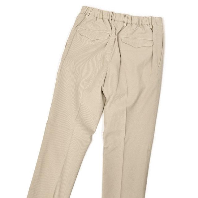 【18日 20時〜 P5倍】DEVORE Incipit【デヴォレ インチピット】ワンプリーツイージーパンツ DVR15 G046 581 ストレッチ テンセル コットン ツイル ベージュ |  | 03