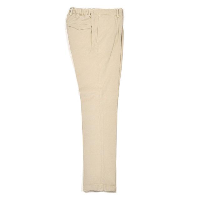 【18日 20時〜 P5倍】DEVORE Incipit【デヴォレ インチピット】ワンプリーツイージーパンツ DVR15 G046 581 ストレッチ テンセル コットン ツイル ベージュ |  | 04