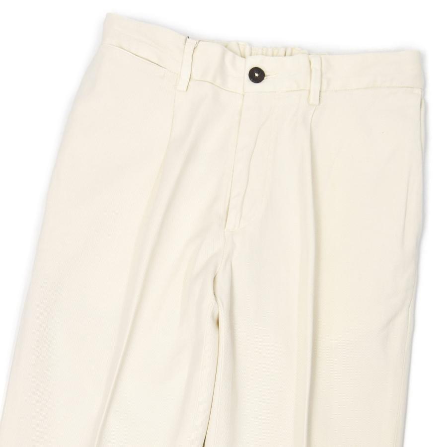 DEVORE Incipit【デヴォレ インチピット】ワンプリーツイージーパンツ DVR15 G046 106 ストレッチ テンセル コットン ツイル アイボリー | 