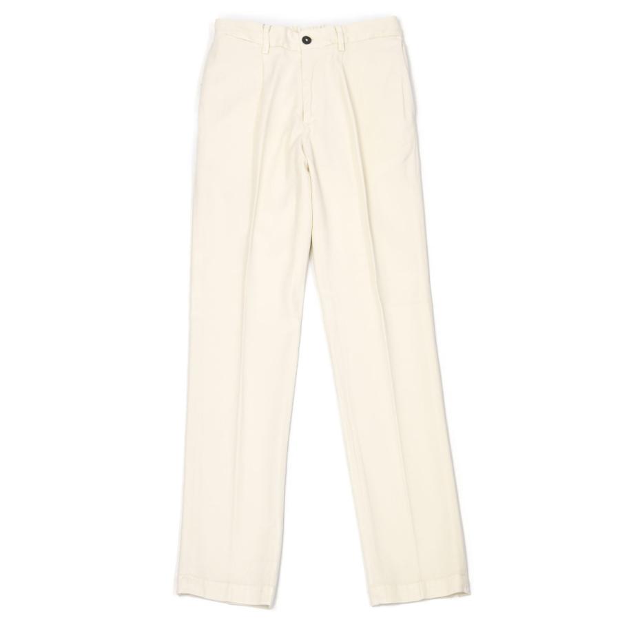 DEVORE Incipit【デヴォレ インチピット】ワンプリーツイージーパンツ DVR15 G046 106 ストレッチ テンセル コットン ツイル アイボリー |  | 01