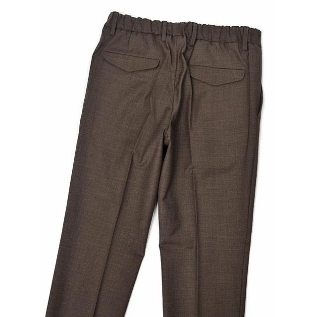 DEVORE Incipit【デヴォレ インチピット】ワンプリーツイージーパンツ DVR15 W2022 426 ストレッチ ウール  ポリエステル ブラウン |  | 03