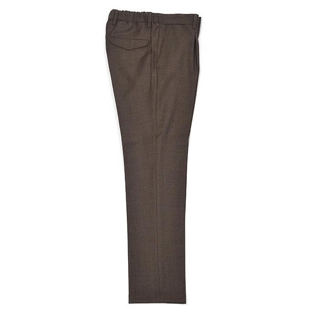 DEVORE Incipit【デヴォレ インチピット】ワンプリーツイージーパンツ DVR15 W2022 426 ストレッチ ウール  ポリエステル ブラウン |  | 04