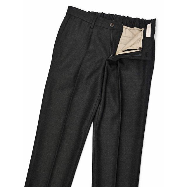 DEVORE Incipit【デヴォレ インチピット】ワンプリーツイージーパンツ DVR15 W2102 214 ポリエステル ウール コットン ツイル チャコールグレー |  | 02