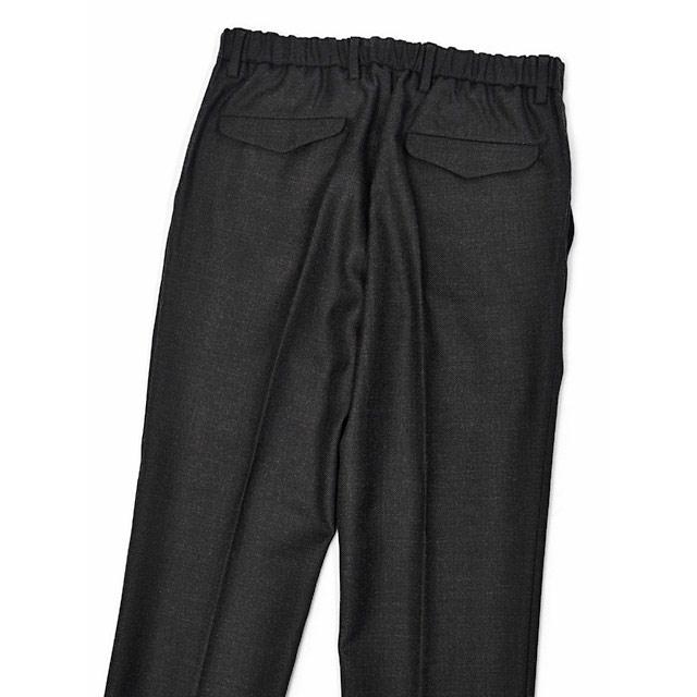 DEVORE Incipit【デヴォレ インチピット】ワンプリーツイージーパンツ DVR15 W2102 ポリエステル ウール コットン ツイル チャコールグレー |  | 03