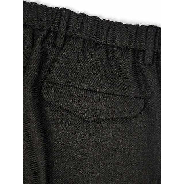 DEVORE Incipit【デヴォレ インチピット】ワンプリーツイージーパンツ DVR15 W2102 ポリエステル ウール コットン ツイル チャコールグレー |  | 05