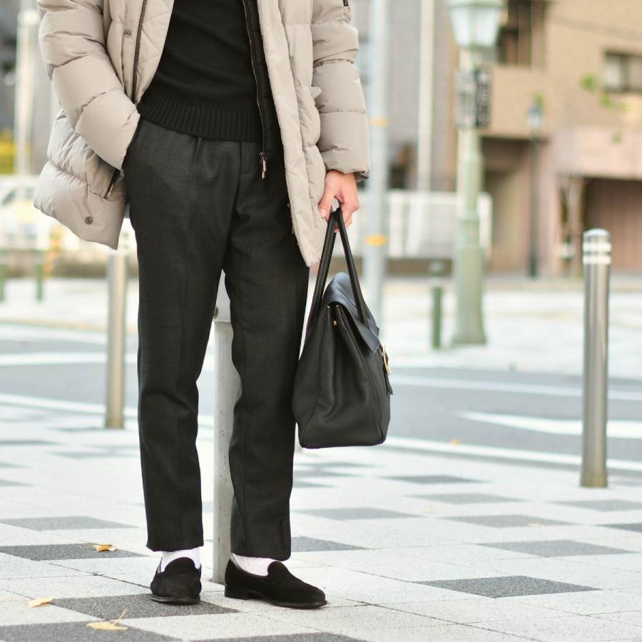 【18日 20時〜 P5倍】DEVORE Incipit【デヴォレ インチピット】ワンプリーツイージーパンツ DVR15 W2102 ポリエステル ウール コットン ツイル チャコールグレー |  | 06