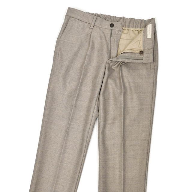 DEVORE Incipit【デヴォレ インチピット】ワンプリーツイージーパンツ DVR15 W2102 ポリエステル ウール ツイル ナチュラルベージュ | INCIPIT | 02