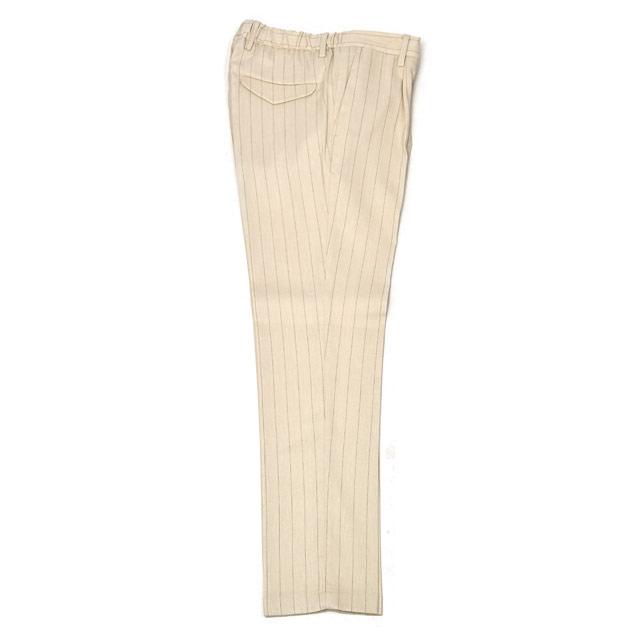 【ポイント5倍】DEVORE Incipit【デヴォレ インチピット】ワンプリーツイージーパンツ DVR15 F1081 110 ストライプ ナチュラル×ブラウン |  | 04