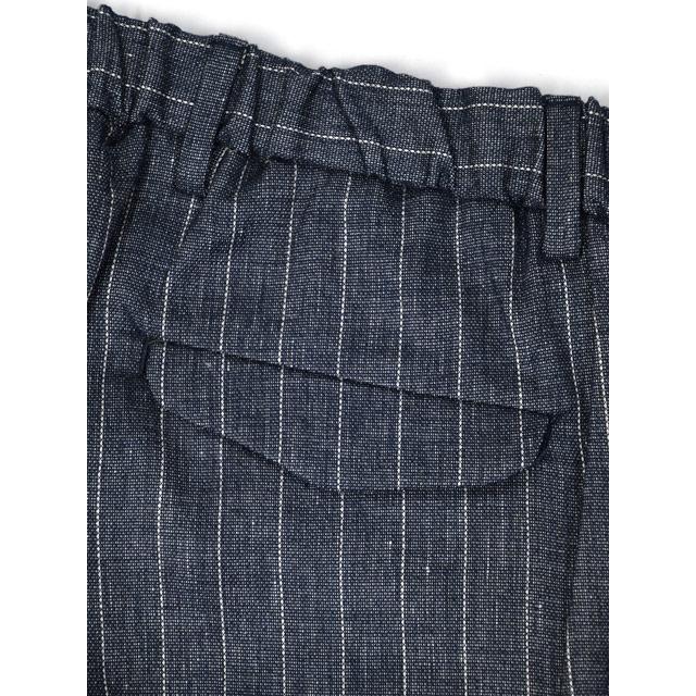 【ポイント5倍】DEVORE Incipit【デヴォレ インチピット】ワンプリーツイージーパンツ DVR15 F1081 394 ビスコース ストライプ インディゴ×ホワイト |  | 05