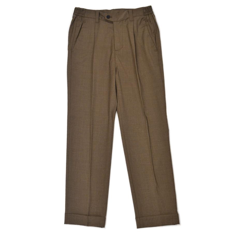 【ポイント5倍】DEVORE Incipit【デヴォレ インチピット】ワンプリーツイージーパンツ DVR47 W2007 426 ウォッシャブルウール ポリエステル ブロンズブラウン |  | 01