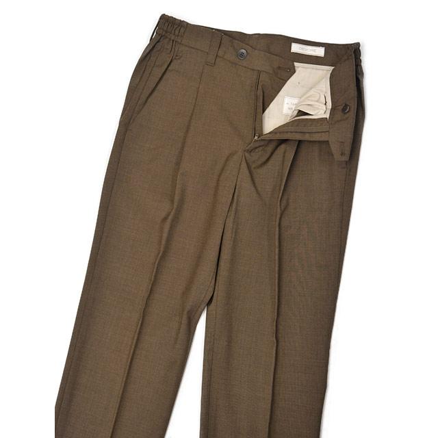 【ポイント5倍】DEVORE Incipit【デヴォレ インチピット】ワンプリーツイージーパンツ DVR47 W2007 426 ウォッシャブルウール ポリエステル ブロンズブラウン |  | 02