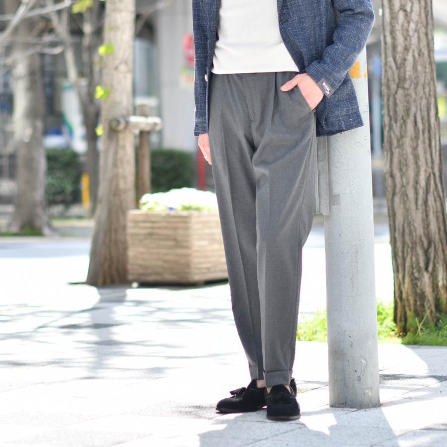 DEVORE Incipit【デヴォレ インチピット】ワンプリーツイージーパンツ DVR47 W2007 205 ウォッシャブルウール ポリエステル グレー |  | 06