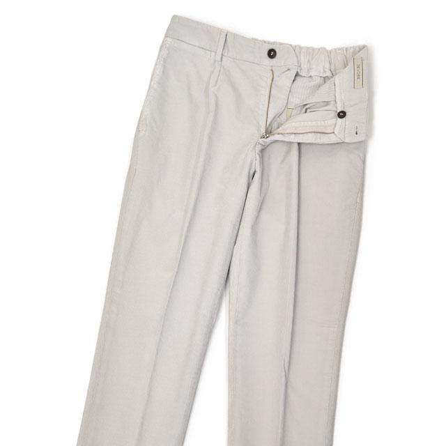 【ポイント5倍】DEVORE Incipit【デヴォレ インチピット】ワンプリーツイージーパンツ DVR15 V010 103 コーデュロイ グレー |  | 02