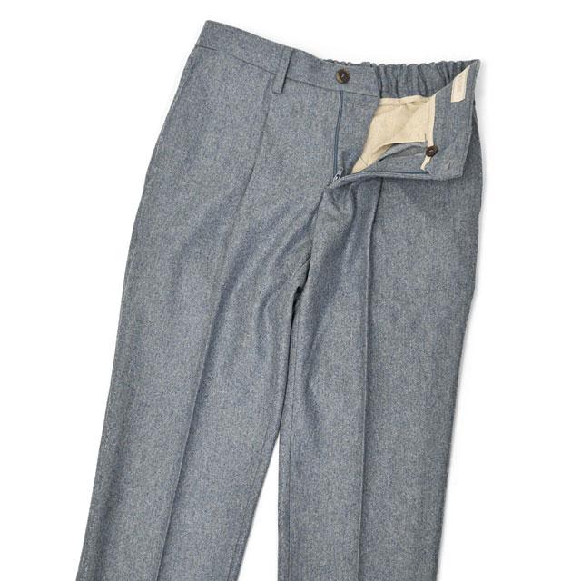 【FINAL SALE 返品交換不可】DEVORE Incipit【デヴォレ インチピット】ワンプリーツイージーパンツ DVR15 W2060 310ヴァージンウール SUPER130 ブルー |  | 02