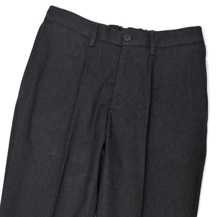 【FINAL SALE 返品交換不可】DEVORE Incipit【デヴォレ インチピット】ワンプリーツイージーパンツ DVR15 コットン ビスコース エラスタン チャコールグレー | 