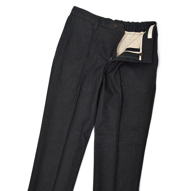 【FINAL SALE 返品交換不可】DEVORE Incipit【デヴォレ インチピット】ワンプリーツイージーパンツ DVR15 コットン ビスコース エラスタン チャコールグレー |  | 02